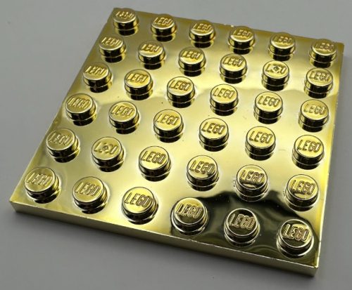 3958 Chrome Gold Plate 6 x 6 Custom chromed by Bubul