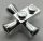 3963 Chrome Silver Brick, Modified 1 x 1 with 3 Loudspeakers / Space Positioning Rockets  Custom Chromed by Bubul