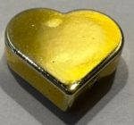   39739 Chrome Gold Tile, Round 1 x 1 Heart Custom Chromed by BUBUL
