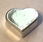   39739 Chrome Silver Tile, Round 1 x 1 Heart Custom Chromed by BUBUL