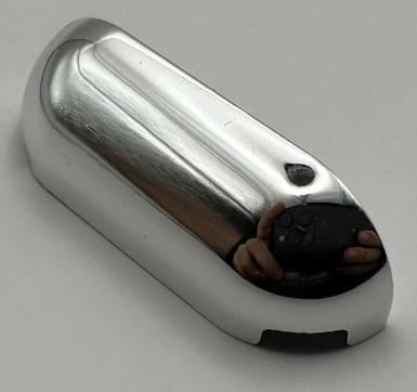 4045 Chrome Silver Slope, Curved 1 x 4 with Rounded Ends Custom Chromed by BUBUL