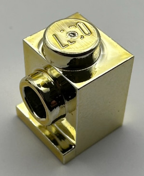 4070 Chrome Gold Brick, Modified 1 x 1 with Headlight Custom Chromed by BUBUL