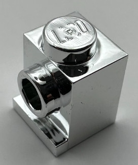 4070 Chrome Silver Brick, Modified 1 x 1 with Headlight  4070 Custom Chromed by BUBUL
