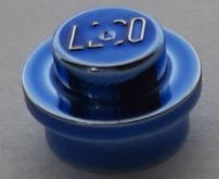 4073_Chrome BLUE Plate, Round 1 x 1 Straight Side   Part:4073 or 6141 Custom chromed by Bubul