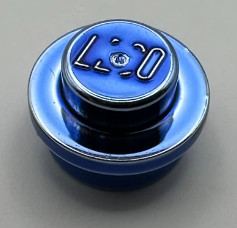 4073, 6141 | Chrome Blue Plate, Round 1 x 1 Straight Side | Custom Chromed by Bubul