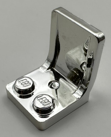 4079 Chrome Silver Minifig, Utensil Seat 2 x 2   4079b  Custom chromed by Bubul
