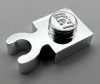 4085, 44860 | Chrome Silver Plate, Modified 1 x 1 with Clip Vertical - Type 4 (thick open O clip) | Custom Chromed by Bubul