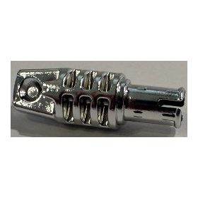   41532 Chrome Silver Hinge Cylinder 1 x 3 Locking with 1 Finger and Pin with Round Hole and Friction Ridges on Ends or 57697 Custom Chromed by BUBUL