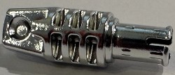 41532 Chrome Silver Hinge Cylinder 1 x 3 Locking with 1 Finger and Pin with Round Hole and Friction Ridges on Ends or 57697 Custom Chromed by BUBUL