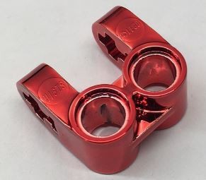 41678 Chrome RED Technic, Axle and Pin Connector Perpendicular Double Split  41678 Custom chromed by BUBUL