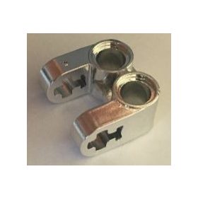   41678 Chrome Silver Technic, Axle and Pin Connector Perpendicular Double Split  41678 Custom chromed by BUBUL