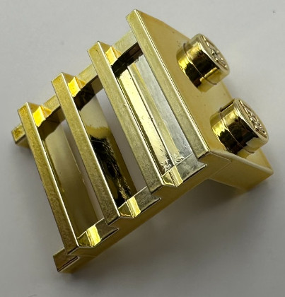 4175 Chrome Gold Plate, Modified 1 x 2 with Ladder Custom Chromed by BUBUL
