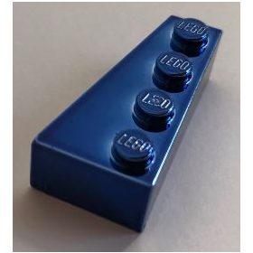 41768 Chrome BLUE Wedge 4 x 2 Left Custom Chromed by Bubul