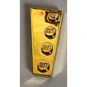   41769 Chrome GOLD Wedge, Plate 4 x 2 Right Custom Chromed by Bubul