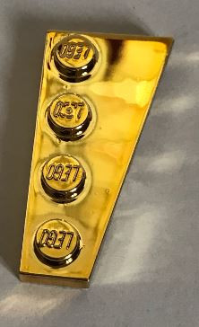 41770 Chrome GOLD Wedge, Plate 4 x 2 Left Custom chromed by Bubul