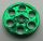 4185 Chrome GREEN Technic Wedge Belt Wheel (Pulley)  Custom Chromed by BUBUL