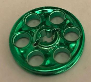 4185 Chrome GREEN Technic Wedge Belt Wheel (Pulley)  Custom Chromed by BUBUL