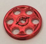   4185 Chrome-RED Technic Wedge Belt Wheel (Pulley)  Part 4185 Custom Chromed by BUBUL