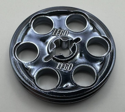 4185_T Chrome TITAN Black  Technic Wedge Belt Wheel  Part: 4185   Custom Chromed by BUBUL