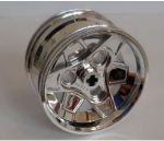   41896 Chrome Silver Wheel 43.2mm D. x 26mm Technic Racing Small, 3 Pin Holes 41896  Custom chromed by Bubul
