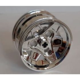   41896 Chrome Silver Wheel 43.2mm D. x 26mm Technic Racing Small, 3 Pin Holes 41896  Custom chromed by Bubul