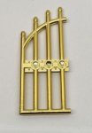   42448 Chrome Gold Door 1 x 4 x 9 Arched Gate with Bars and Three Studs  Custom Chromed by BUBUL