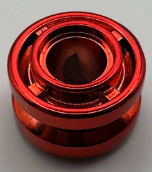 42610 | Chrome Red Wheel 11mm D. x 8mm with Center Groove | Custom Chromed by Bubul