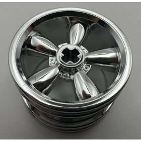   42716 Chrome Silver Wheel 30.4mm D. x 20mm with No Pin Holes and 5 Large Spokes  42716 Custom Chromed by BUBUL