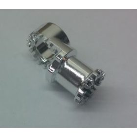   Chrome Silver Technic, Axle and Pin Connector Toggle Joint Toothed  4273 Custom Chromed by BUBUL