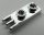 Chrome Silver Hinge Plate 1 x 2 with 3 Fingers  4275 Custom Chromed by BUBUL