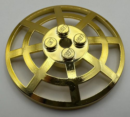 4285 Chrome Gold Dish 6 x 6 Inverted (Radar) Webbed -  4285b or 30234  Custom Chromed by Bubul