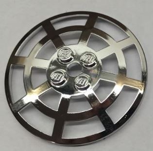 Chrome Silver Dish 6 x 6 Inverted (Radar) Webbed - Type 1 (underside attachable at any position)   Part:4285a Custom chromed by BUBUL