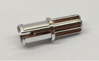 Chrome Silver Technic, Axle Pin with Friction Ridges Lengthwise  43093 Custom Chromed by BUBUL