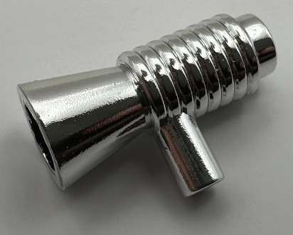 4349 Chrome Silver Minifig, Utensil Loudhailer / Megaphone / SW Blaster Custom chromed by Bubul