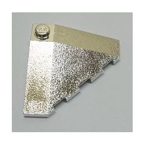   Chrome Silver Wedge 4 x 4 (Slope 18 Corner)  43708 Custom Chromed by BUBUL
