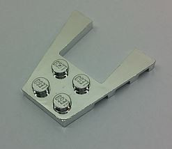 43719 Chrome Silver Wedge, Plate 4 x 4   Custom Chromed by BUBUL