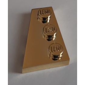   43723 Chrome GOLD Wedge, Plate 3 x 2 Left   43723  Custom chromed by Bubul