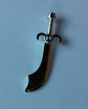 43887 Chrome Silver Minifig, Weapon Sword, Scimitar   Part:43887 Custom chromed by Bubul