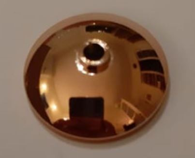 43898 Chrome COPPER Dish 3 x 3 Inverted (Radar)  Part:43898 Custom chromed by BUBUL 