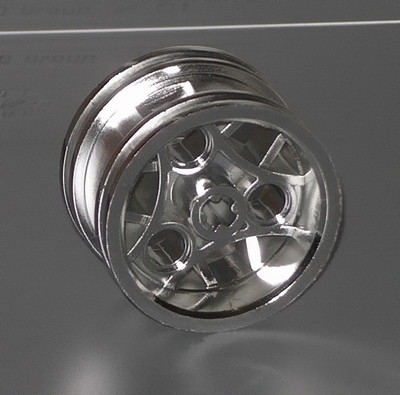 44292 Chrome Silver Wheel 30.4mm D. x 20mm with 3 Pin Holes   Custom chromed by Bubul