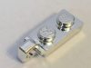 44301 Chrome Silver Hinge Plate 1 x 2 Locking with 1 Finger On End  Custom Chromed by BUBUL