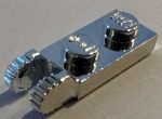   Chrome Silver Hinge Plate 1 x 2 Locking with 2 Fingers on End  44302 Custom Chromed by BUBUL