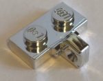  44567 Chrome Silver Hinge Plate 1 x 2 Locking with 1 Finger on Side (Undetermined Type) Custom Chromed by BUBUL