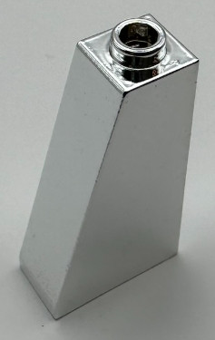 Chrome Silver Slope 75 2 x 1 x 3 - Hollow Stud  4460 or 4460b or similar 4460a Custom Chromed by BUBUL