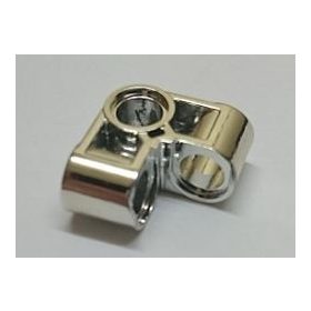   Chrome Silver Technic, Pin Connector Perpendicular 2 x 2 Bent   44809  Custom Chromed by BUBUL