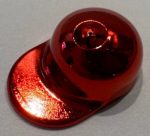   4485 Chrome-RED  Minifig, Headgear Cap - Long Flat Bill Custom chromed by Bubul