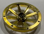   4489 Chrome Gold Wheel Wagon Large 33mm D., Undetermined Hole Type  Custom chromed by Bubul