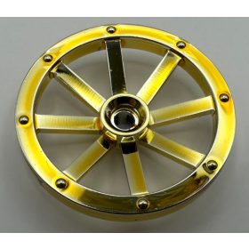   4489 Chrome Gold Wheel Wagon Large 33mm D., Undetermined Hole Type  Custom chromed by Bubul