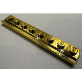   4510 | Chrome Gold Plate, Modified 1 x 8 with Door Rail | Custom Chromed by BUBUL