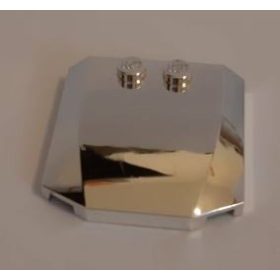   45677 Chrome Silver Wedge 4 x 4 x 2/3 Triple Curved  45677 Custom Chromed by BUBUL